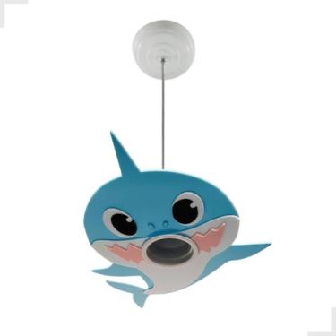 Imagem de Luminária Pendente Baby Shark Tubarão Infantil Criança Bebê - Shin Tec