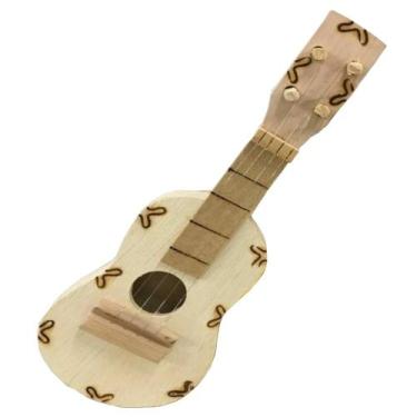 Imagem de Violão artesanal infantil - BRINQUE E LEIA