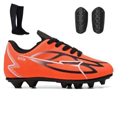 Imagem de Kit de Chuteira Infantil de Campo/Trava para Meninos + Meião e Caneleira-Masculino