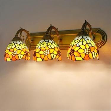 Imagem de Luminária de parede retrô americana LED de luxo e criativa para sala de estar, restaurante, quarto, escritório, casa de campo, hotel, café, bar, corredor, penteadeira, banheiro, espelho (B 3