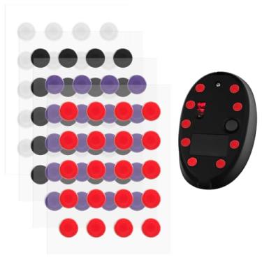 Imagem de guduling 80 patins de mouse para mousepad de vidro, patins de mouse pontos, patins de ratos de vidro, 7 mm x 7 mm, compatível com a maioria dos mousepads (preto, branco, vermelho, roxo)