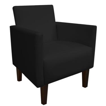 Imagem de Poltrona Jade Corino Preto Pes Chanfrado Tabaco  M11 - D'Rossi