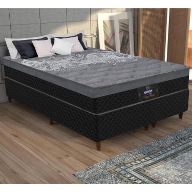 Imagem de Cama Box Conjugado King Com Colchão 193x65x203 New York Hf Gazin Cr35365 Preto