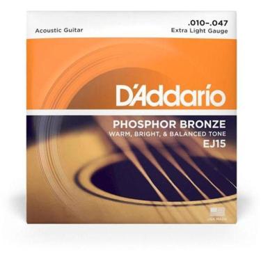 Imagem de Encordoamento Violão Aço .010-.047 Phosphor Bronze Ej15 D