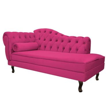 Imagem de Divã Recamier Diana Lado Direito 120 Cm Suede Pink