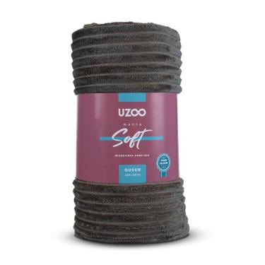Imagem de Manta Microfibra Flannel Soft Queen Canelada 220x240cm - Uzoo Manta Microfibra Flannel Soft Queen Canelada 220x240cm Marrom