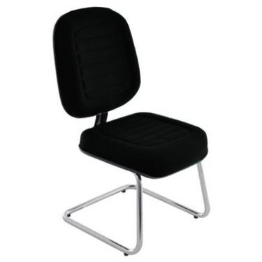 Imagem de Cadeira Diretor Para Escritório Cromada Linha Blenda Preto
