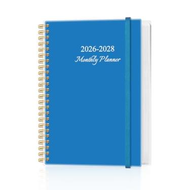 Imagem de Agenda mensal 2025-2028, calendário de três anos de setembro de 2025 a dezembro de 2028 com encadernação espiral, bolso interno, fecho elástico, agenda de 36 meses para casa | escola | escritório