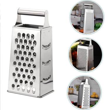 Imagem de Ralador Inox Com Pegador 4 Faces Queijo Legumes 20,5Cm