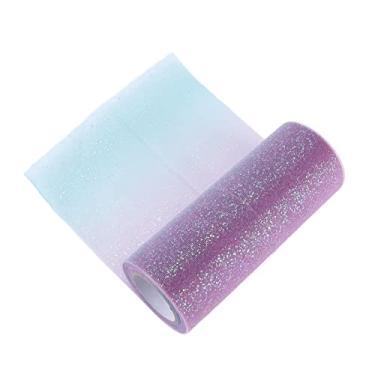Imagem de -íris glitter tule espumante tule rolos carretel tecido flexível requintado conveniente prático material de artesanato faça você mesmo para decorações de festa de casamento (Vermelho, azul e roxo são mais escuros)