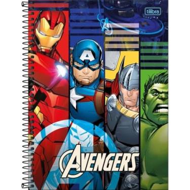 Imagem de Caderno Capa Dura Universitário 10 Matérias Avengers Fit 160 Folhas - TILIBRA