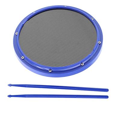 Imagem de SPYMINNPOO Tapete Absorvente de Choque Antiderrapante de Fibra de Carbono para Treinamento de Percussão de Tambor Com Baquetas, para Iniciantes (Azul)
