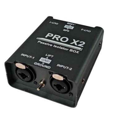 Imagem de BOVZOR Eliminador passivo de zumbido Pro 2 canais XLR/TS/TRS, caixa isoladora de ruído de circuito de aterramento - Substituição para WDISO-Pro X2, filtro de áudio OEM para mixers de estúdio, sistemas
