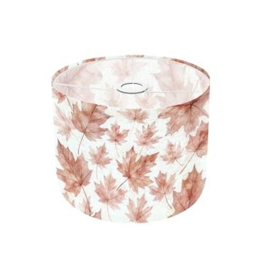 Imagem de Abajur de tambor canadense outono outono folha de bordo aquarela abstrata escandinava lâmpada média abajur de tecido de linho de substituição para abajur de mesa de cabeceira luminária de chão aranha