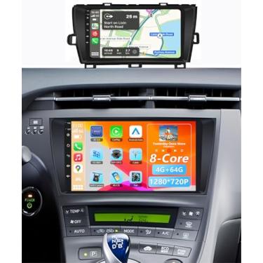 Imagem de Rádio veicular 8 núcleos 4G + 64G para Toyota Prius 2009-2015, compatível com navegação JBL, Android, estéreo, tela sensível ao toque, 23 cm, Carplay, Android, GPS, WiFi, DSP, espelho, Bluetooth, FM