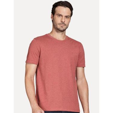 Imagem de Camiseta Aramis Masculina Basic Lisa Mono Logo Vermelha Mescla-Masculino