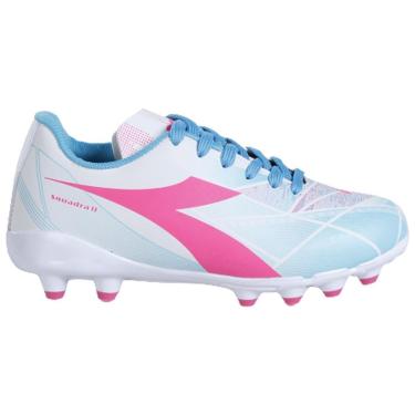 Imagem de Chuteira Diadora Squadra II Campo Infantil - Branco e Azul Branco-azul 36-Unissex