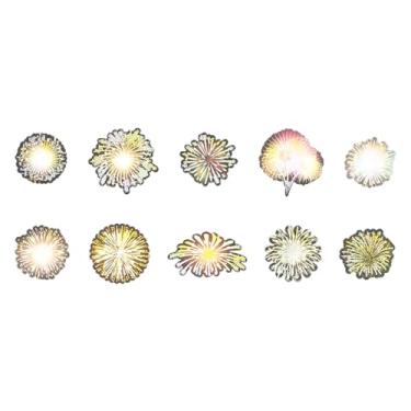 Imagem de 20 folhas adesivos de scrapbook requintados inovadores série de fogos de artifício decoração para scrapbook papel diário álbum planejador folhas