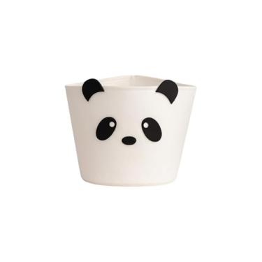 Imagem de Cesto Organizador Roupa Suja Dobrável Multiuso 30L Animais Decorativo Roupas e Brinquedos, Design Panda e Pinguim, 30L (Panda)