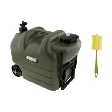 Imagem de UGPLM Camping Water Storage Jug portátil portátil com tanque de contêiner de transporte leve da para para churrasco, Verde