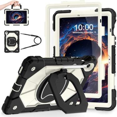 Imagem de WESOROL Capa para Samsung Galaxy Tab S10 Lite/S10 FE/S9 FE 10,9 polegadas Galaxy Tab S9 11 polegadas, capa à prova de choque para tablet Samsung S9 FE com protetor de tela, suporte giratório para