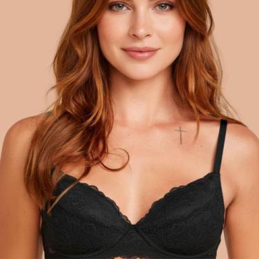 Imagem de Sutiã Meia-taça Com e Sem Bojo Em Renda Hope Tamanho:46Cor:Verde, 44, 