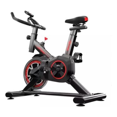 Imagem de Bicicleta Ergométrica Spinning Bike com Ajuste de Resistência, Silenciosa, Roda de Inércia 6kg, Capacidade 110kg, Assento Ajustável, Pedal Antiderrapante, Compacta para Academia em Casa