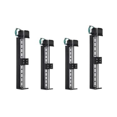 Imagem de Trilho guia linear com ranhura T XYZ eixo motorizado estágio, mini mesa deslizante CNC com trava automática e kit de motor de passo - estoque dos EUA (100 mm e kit de acionamento)