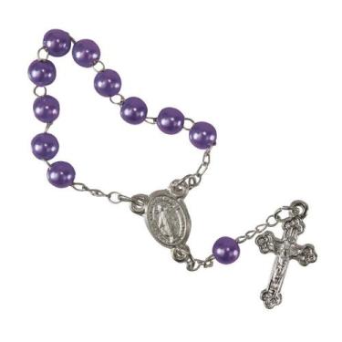 Imagem de 25 Mini Terços Lembrancinha Devoção em Pérola - SJO Artigos Religiosos