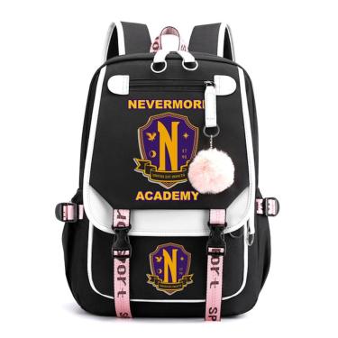 Imagem de Mochila Nevermores Academy`s Wednesdays Cartoon Kids School
