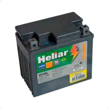 Imagem de Bateria Moto HTZ5L CG 125/160 NXR 125 Heliar 4Ah Selada