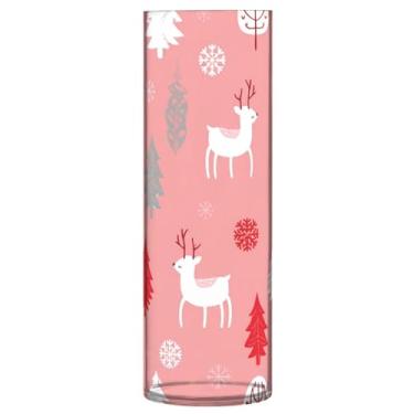 Imagem de Burbuja Vaso de flor de árvore de veado, não quebrável, alto, redondo, transparente, vaso cilíndrico para decoração de casa, escritório, buquê de casamento