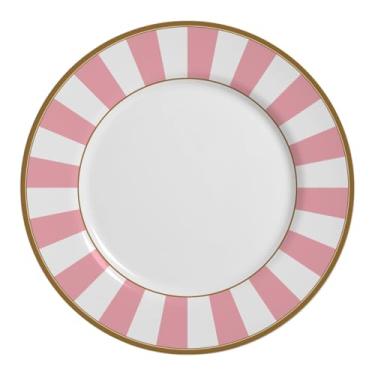 Imagem de Conjunto C/6 Prato Raso Stripe Rosa