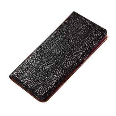 Imagem de LTLMYDAM Capa carteira para Xiaomi 17 Pro Max/17 Pro/17, capa de couro genuíno nobre, suporte para cartão, capa interna macia, preta, 17 Pro