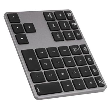 Imagem de Generic Teclado Numérico Mini Teclado Sem Fio para Mac, Ultrafino de 35 Teclas para Escritório Casa Liga de Alumínio (Cinza Ferro)