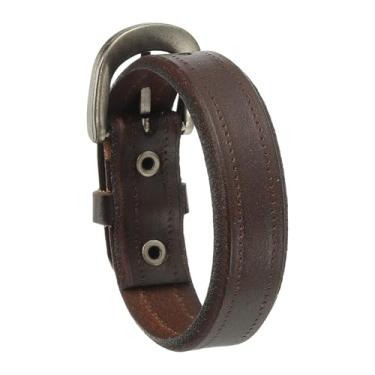 Imagem de PATIKIL Pulseira de cinto de couro, pulseira masculina com fivela fina para homens e mulheres, pulseira de couro vintage, One Size, Couro, Sem Pedra Preciosa