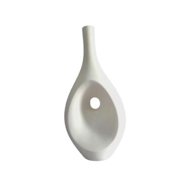 Imagem de Wswqop Vaso Decorativo para Flores, Recipiente Minimalista para Flores, Arranjo de Flores Secas para de Entrada, Estante, Escritório, área de Entrada, Branco, S