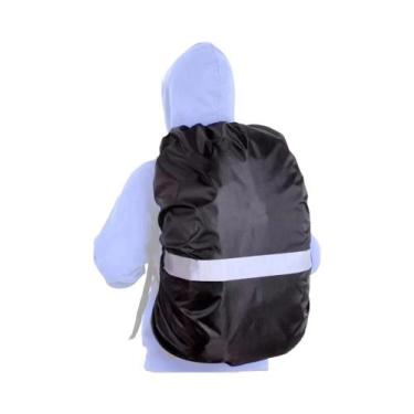 Imagem de Capa De Chuva Refletiva Impermeável Para Mochila Com Alça Para Mochila