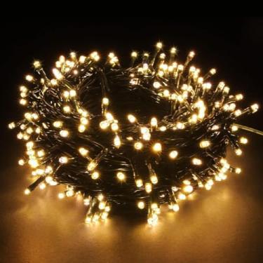 Imagem de Corda de Luz LED de Natal Cor Quente 10/20/30m, Conector Universal 110V-220V, Iluminação Decorativa para Ambiente Festivo, Sala, Jardim e Decoração de Festa(15M-USB-Cores quentes)