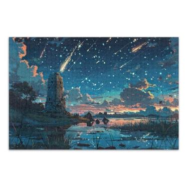 Imagem de Quebra-cabeças Outskirt Fantasia Paisagem Adulto com Letras nas Costas Puzzles 500 Peças