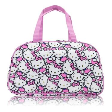 Imagem de Sanrio Hello Kitty Mini bolsa esportiva infantil de 50,8 cm | Bolsa esportiva leve de viagem para meninas e mulheres | A partir de 3 anos
