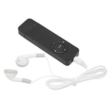 Imagem de Cryfokt Mini Reprodutor de Música MP3 Portátil Com Bateria de Longa Duração, Reprodutor de MP3 de Bolso para Ouvir Romances, Suporte para Cartão de Memória de até 64 GB (Preto)