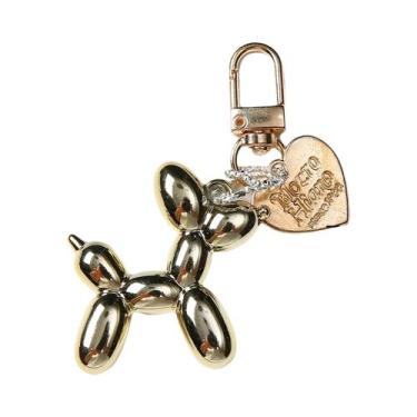 Imagem de Chaveiro De Cão Balão Multicolorido Em Resina Com Tag De Coração Para 