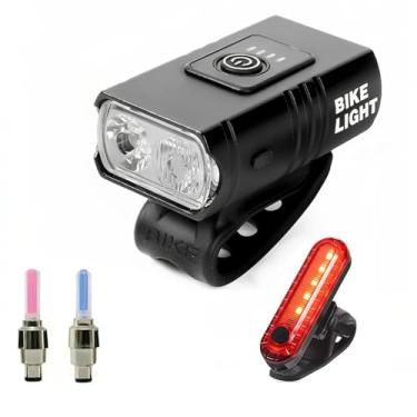 Imagem de oshhni Farol de bicicleta, acessório para bicicleta, 2 LEDs, fácil de instalar, lanterna traseira, luz traseira para bicicletas de montanha e fora de, B