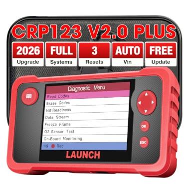 Imagem de LAUNCH CRP123 V2.0 Plus [Novo modelo 2025] Ferramenta de escaneamento para todos os sistemas com 3 reinicializações de serviço de óleo/acelerador de reaprendizagem/SAS Reset, OBD2 Scanner ferramenta