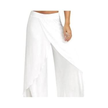 Imagem de Calças De Perna Larga plus Size Para Mulheres, Soltas, Com Cintura Elá