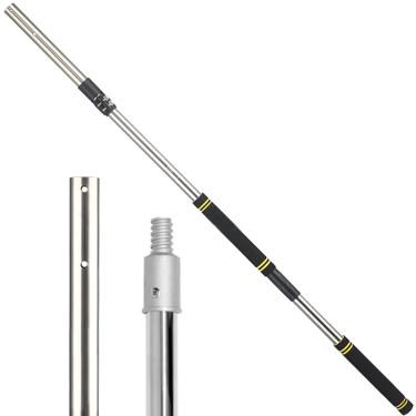 Imagem de Greeily Poste de piscina Sepetrel, postes de limpeza de piscina de 0,9 a 3,4 m para escova de rede de escumadeira, cabeça de vácuo, ajustável, aço inoxidável