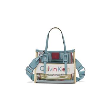 Imagem de Calvin Klein Bolsa transversal feminina Calvin Klein moderna essencial, Transparente/Multi, One Size