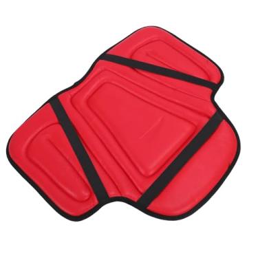 Imagem de Tnfeeon Almofada de Sela de Cavalo, Espuma de Memória de Couro PU, Almofada de Sela Com Absorção de Choque para Passeios Longos e Confortáveis ​​e Estabilidade Aprimorada para Uso Equestre (Vermelho)