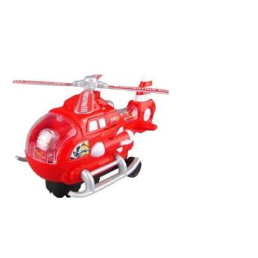 Imagem de Brinquedo Helicóptero Bombeiro Resgate Luz E Som Infantil Gira 360º Bate E Volta